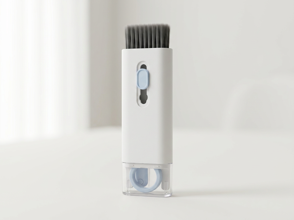 Brosse large et extracteur de touches ClairDesk pour nettoyer un clavier